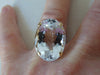 Estate 18k Gold White Topaz Ring - 25 ct Gemstone