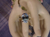 14K Yellow Gold Light Blue Topaz Oval Solitaire Ring - Size 6 1/2