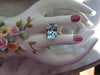 14K Yellow Gold Light Blue Topaz Oval Solitaire Ring - Size 6 1/2