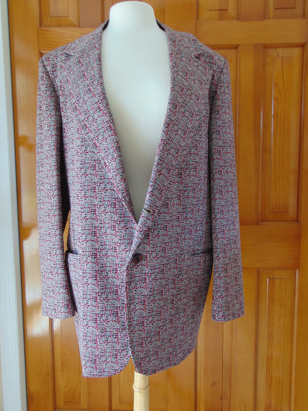 Vintage 70s Men's Sport Coat: Mid Century Modern Jacket