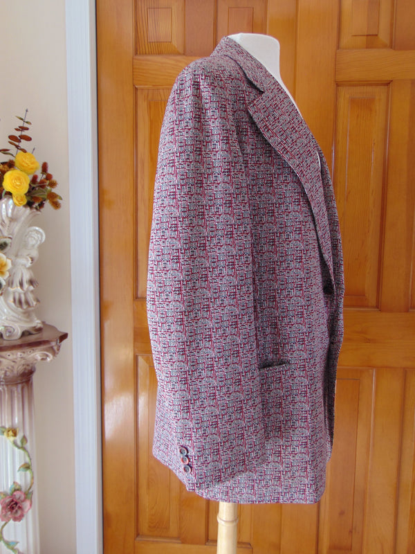 Vintage 70s Men's Sport Coat: Mid Century Modern Jacket