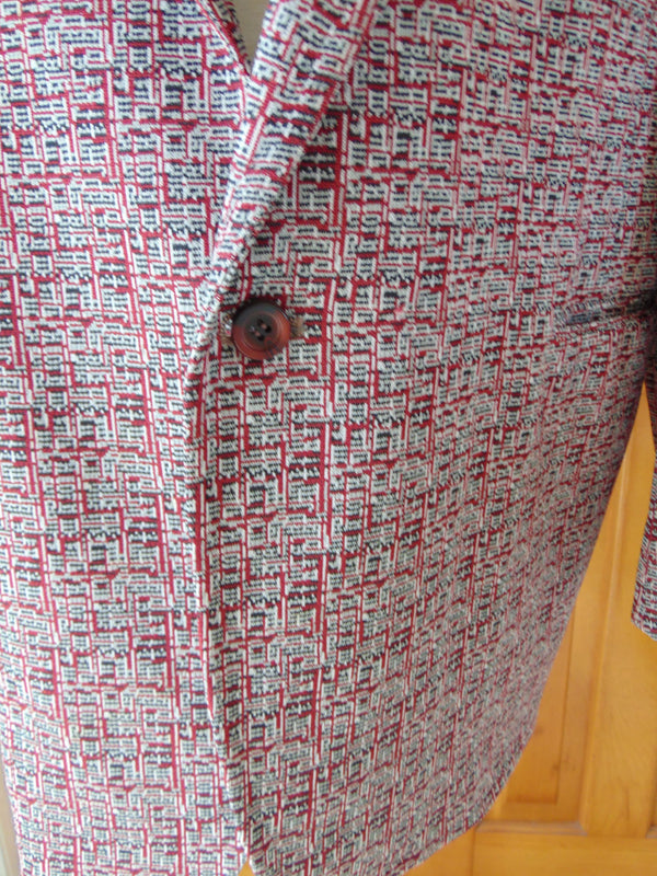 Vintage 70s Men's Sport Coat: Mid Century Modern Jacket