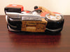 Vintage Timmy Woods Harley Motorcycle Purse: Red Wooden Clutch
