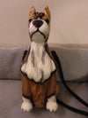 Vintage Timmy Woods Boxer Dog Purse: Hand Carved Wooden Bag
