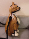 Vintage Timmy Woods Boxer Dog Purse: Hand Carved Wooden Bag