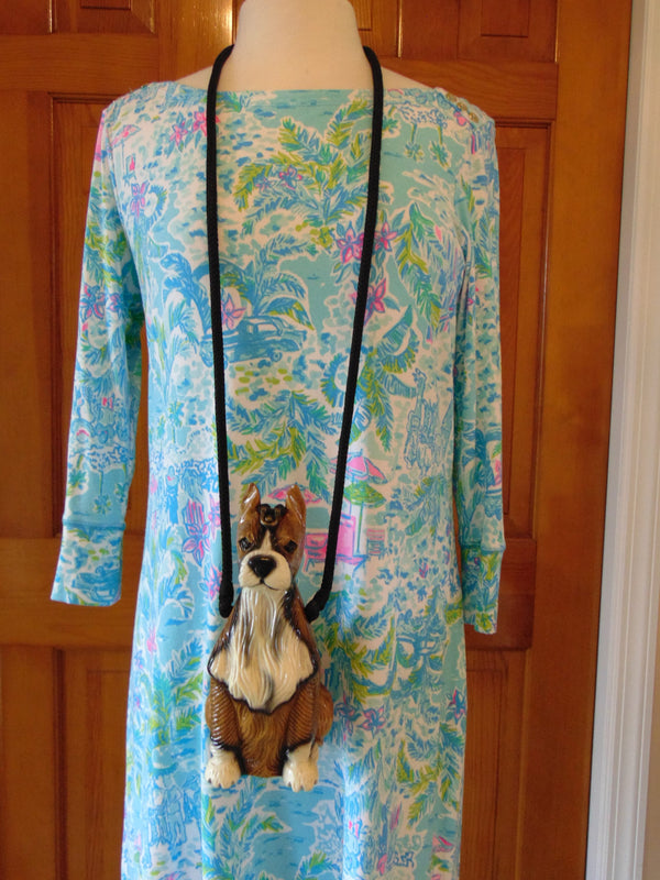 Vintage Timmy Woods Boxer Dog Purse: Hand Carved Wooden Bag
