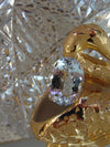 Estate 18k Gold White Topaz Ring - 25 ct Gemstone