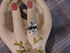 14K Yellow Gold Light Blue Topaz Oval Solitaire Ring - Size 6 1/2