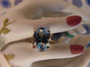 14K Yellow Gold Light Blue Topaz Oval Solitaire Ring - Size 6 1/2
