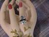 14K Yellow Gold Light Blue Topaz Oval Solitaire Ring - Size 6 1/2