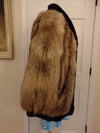 Vintage Tanuki Raccoon Fur Stroller Coat with Beaver Trim