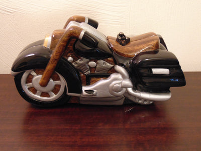 Vintage Timmy Woods Harley Motorcycle Purse: Wooden Novelty Bag