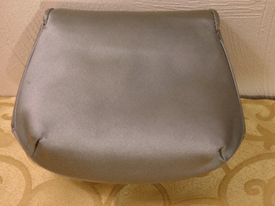 Vintage Judith Leiber Silver Satin Clutch: Wedding Purse