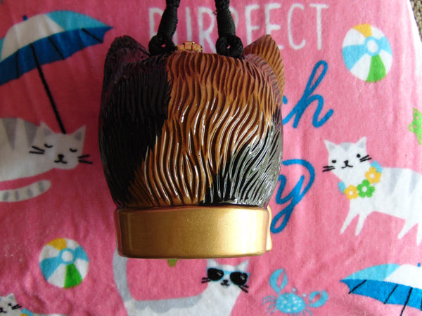 Vintage Timmy Woods Wooden Cat Purse: Signed Collectible Handbag