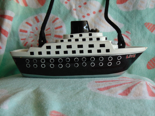 Timmy Woods Vintage Cruise Ship Purse, Acacia Wood, Wearable Art Bag
