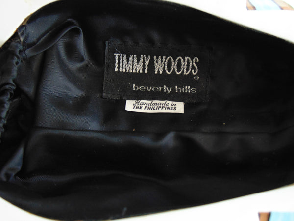 Timmy Woods Vintage Cruise Ship Purse, Acacia Wood, Wearable Art Bag