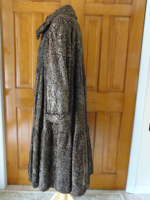Vintage Brown Persian Lamb Full Length Fur Coat - Jones Furs