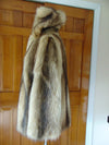 Preloved Golden Raccoon Fur Hooded Jacket: Detachable Hood