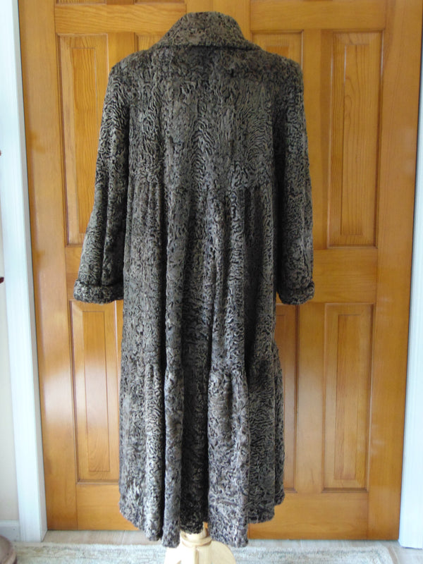 Vintage Brown Persian Lamb Full Length Fur Coat - Jones Furs