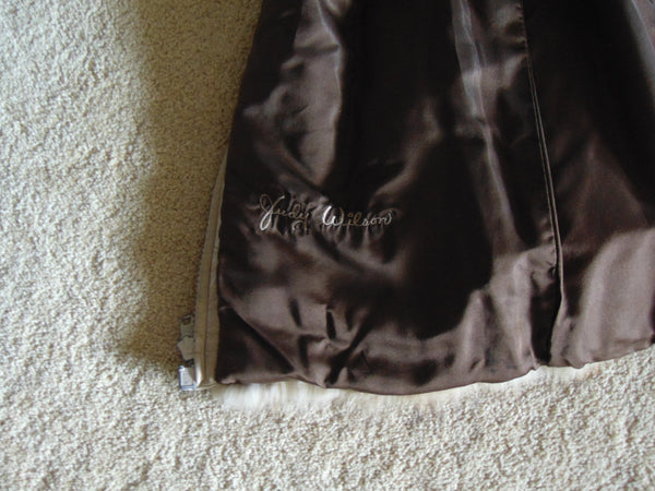 Preloved Golden Raccoon Fur Hooded Jacket: Detachable Hood