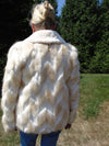 Ivory Sheared Beaver Fur Jacket - Ladies Estate Coat