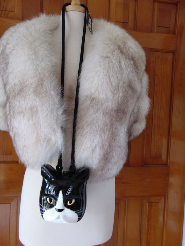 Timmy Woods Vintage Black Cat Purse, Rare Collectible Handbag
