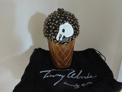 Timmy Woods Ice Cream Cone Purse: Hand Carved Acacia Wood, Retired Design