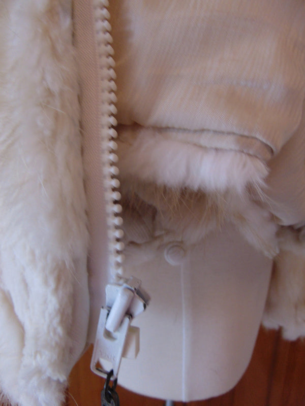 Ivory Sheared Beaver Fur Jacket - Ladies Estate Coat