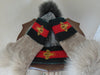Fur Tasseled Ski Cap and Gloves Set - Girls Winter Gift
