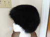 Vintage Black Fox Fur Hat: Elegant Glamour