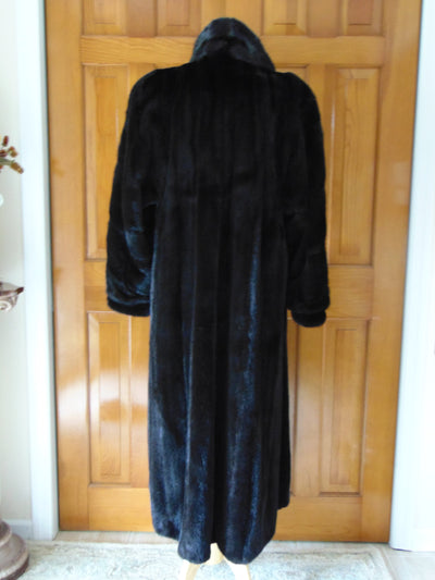 Vintage Long Black Mink Fur Coat - Cosmo Furs