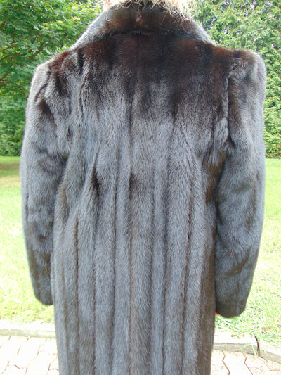 Blackglama Mink Fur Coat: Preloved Full Length Ranch Mink