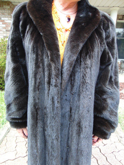 Vintage Long Black Mink Fur Coat - Cosmo Furs