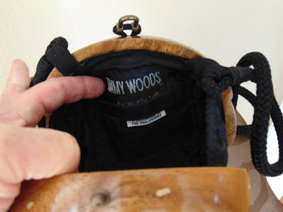 Rare Timmy Woods Cheeseburger Purse: Acacia Wood Wearable Art