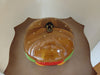 Rare Timmy Woods Cheeseburger Purse: Acacia Wood Wearable Art