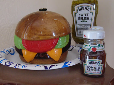 Rare Timmy Woods Cheeseburger Purse: Acacia Wood Wearable Art