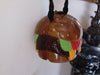 Rare Timmy Woods Cheeseburger Purse: Acacia Wood Wearable Art