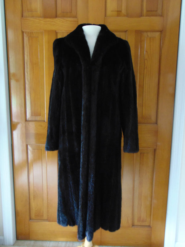 Vintage Long Black Mink Fur Coat - Cosmo Furs