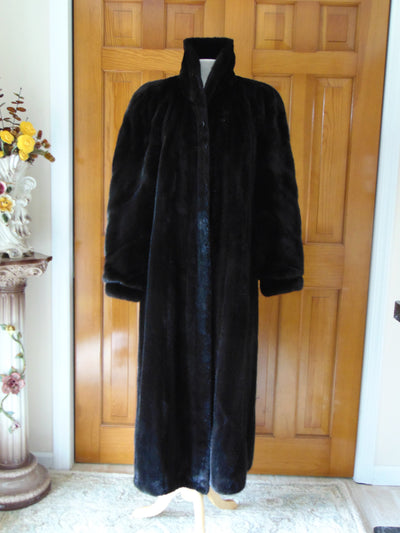 Vintage Long Black Mink Fur Coat - Cosmo Furs