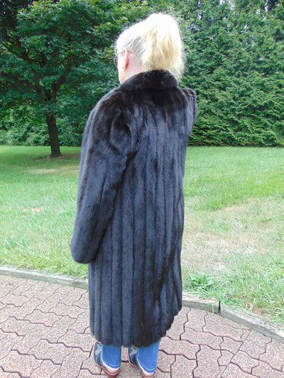Blackglama Mink Fur Coat: Preloved Full Length Ranch Mink