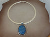 925 Sterling Silver Jasper Pendant Necklace - Western Rodeo Style
