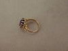 14K Yellow Gold Oval Amethyst Ring - Size 5.5