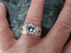 14K Yellow Gold CZ Ring: Multi Stone Solitaire, Size 7.75