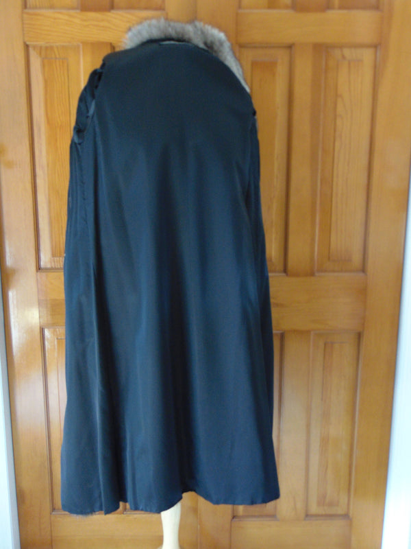 Vintage Brown Mink Coat: Silver Fox Tuxedo Trim, J. Allan Furs