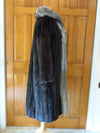 Vintage Brown Mink Coat: Silver Fox Tuxedo Trim, J. Allan Furs