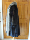 Vintage Brown Mink Coat: Silver Fox Tuxedo Trim, J. Allan Furs