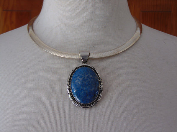 925 Sterling Silver Jasper Pendant Necklace - Western Rodeo Style