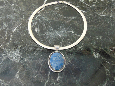 925 Sterling Silver Jasper Pendant Necklace - Western Rodeo Style