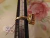 Vintage 14K Gold Citrine Diamond Ring: 12Ct Radiant Cut