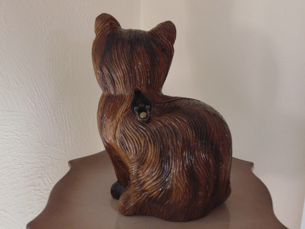 Vintage Timmy Woods Wooden Cat Purse with Box